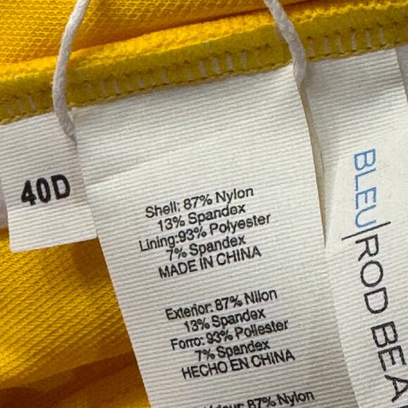 Bleu Rod Beattie SZ 40D Rufflicious Tuscan Sun Bikini Top Swim Underwire Yellow - Picture 7 of 8